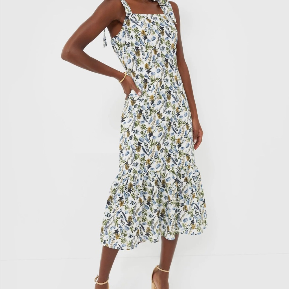 Tuckernuck Fern & Hydrangea Floral Hadley Dress size XL